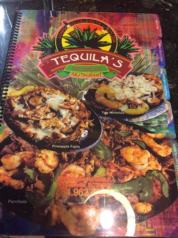 Tequila's - Simpsonville, SC menu_pic