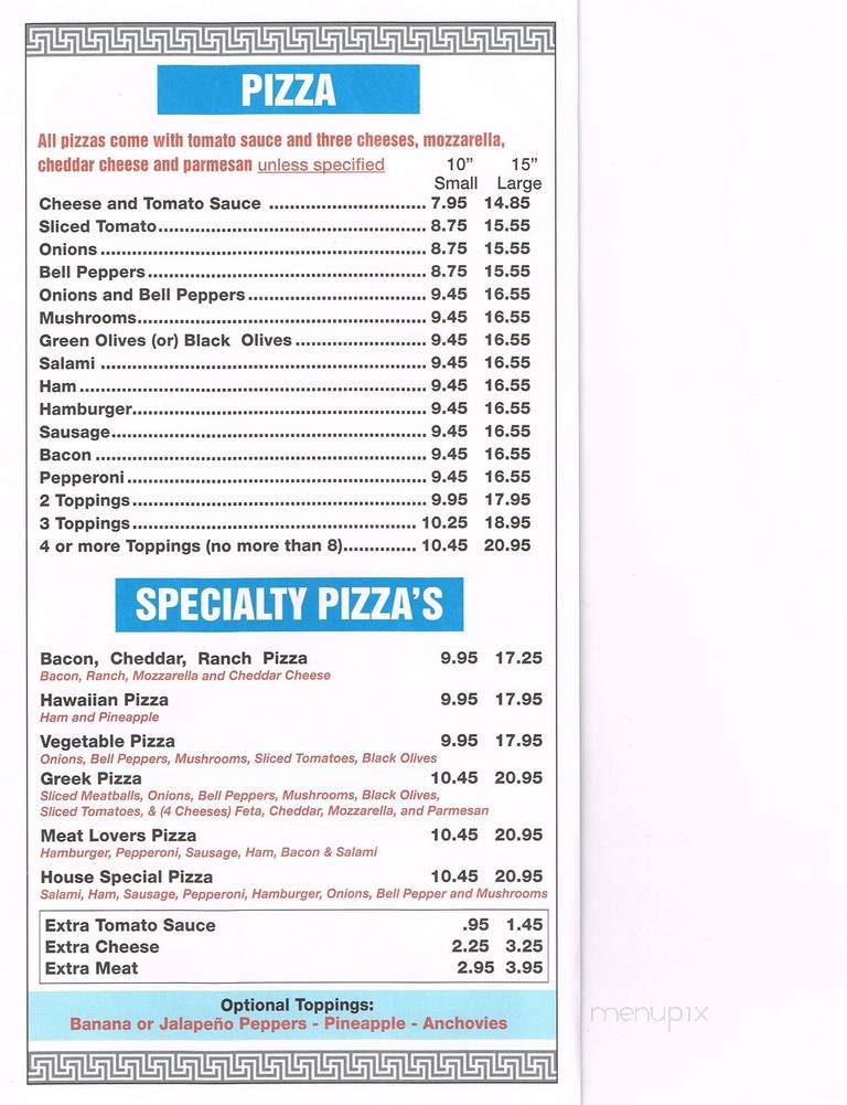 Tony's Famous Pizza - Andrews, SC