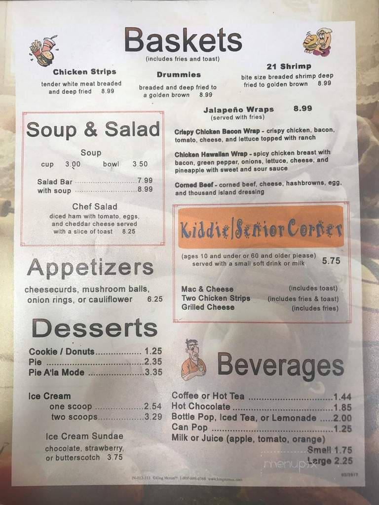 Buffalo Lake Restaurant - Eden, SD menu_pic