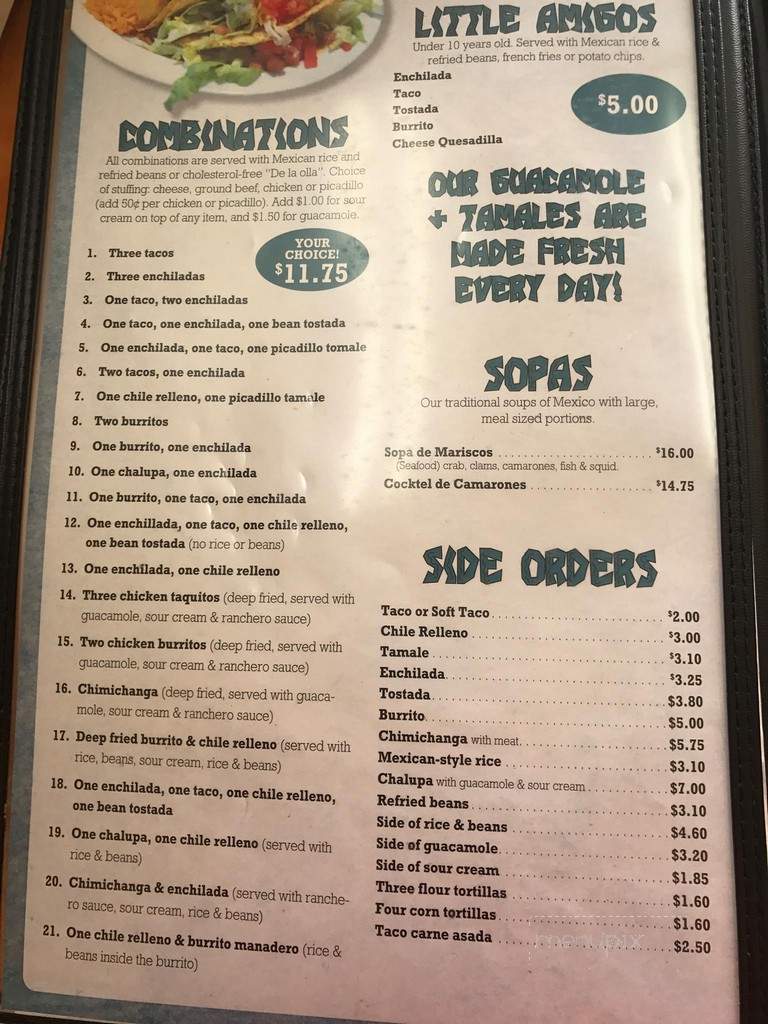 Guadalajara Mexican Restaurant - Aberdeen, SD menu_pic