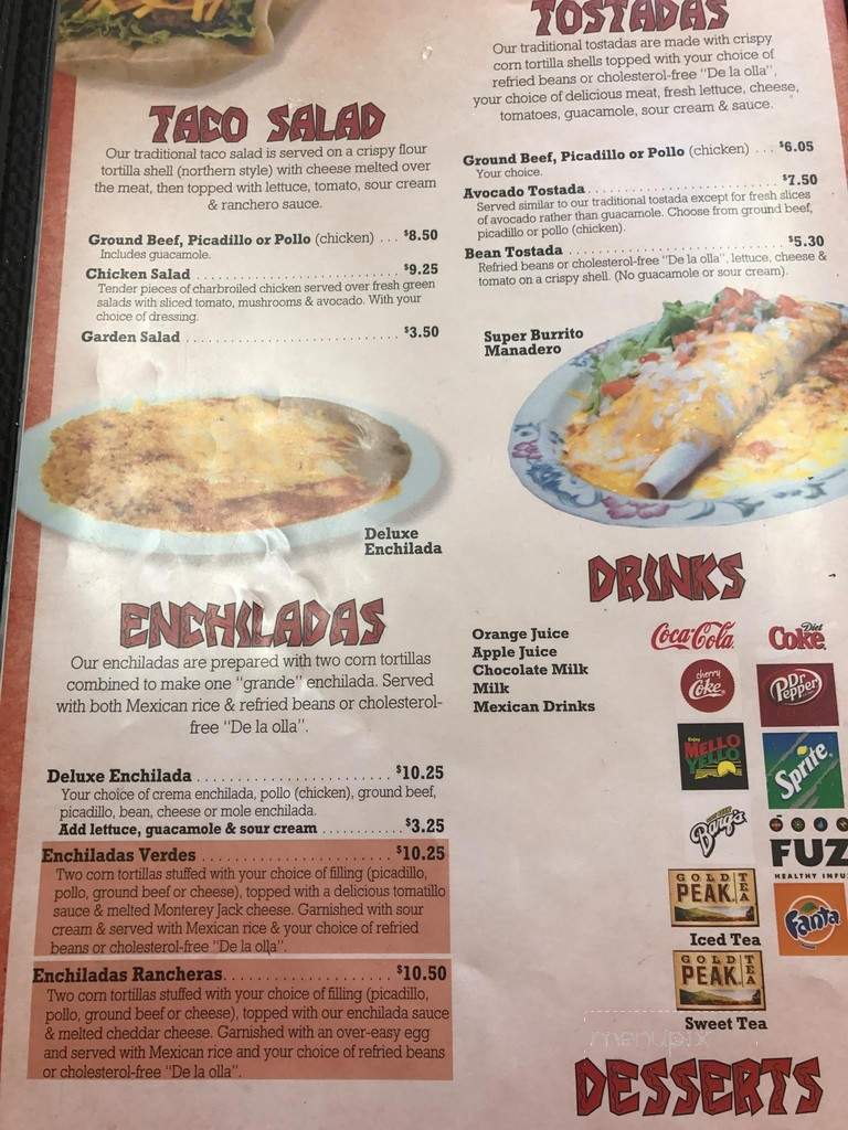 Guadalajara Mexican Restaurant - Aberdeen, SD menu_pic