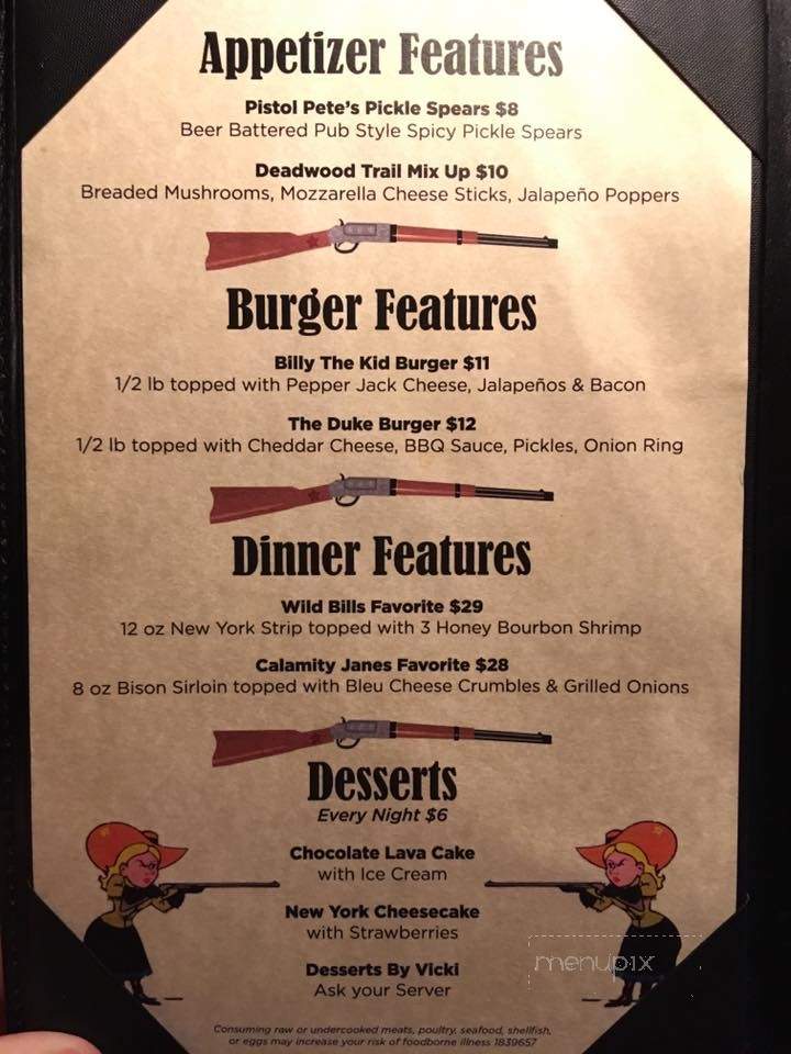 Mad Mary's Steakhouse - Flandreau, SD menu_pic