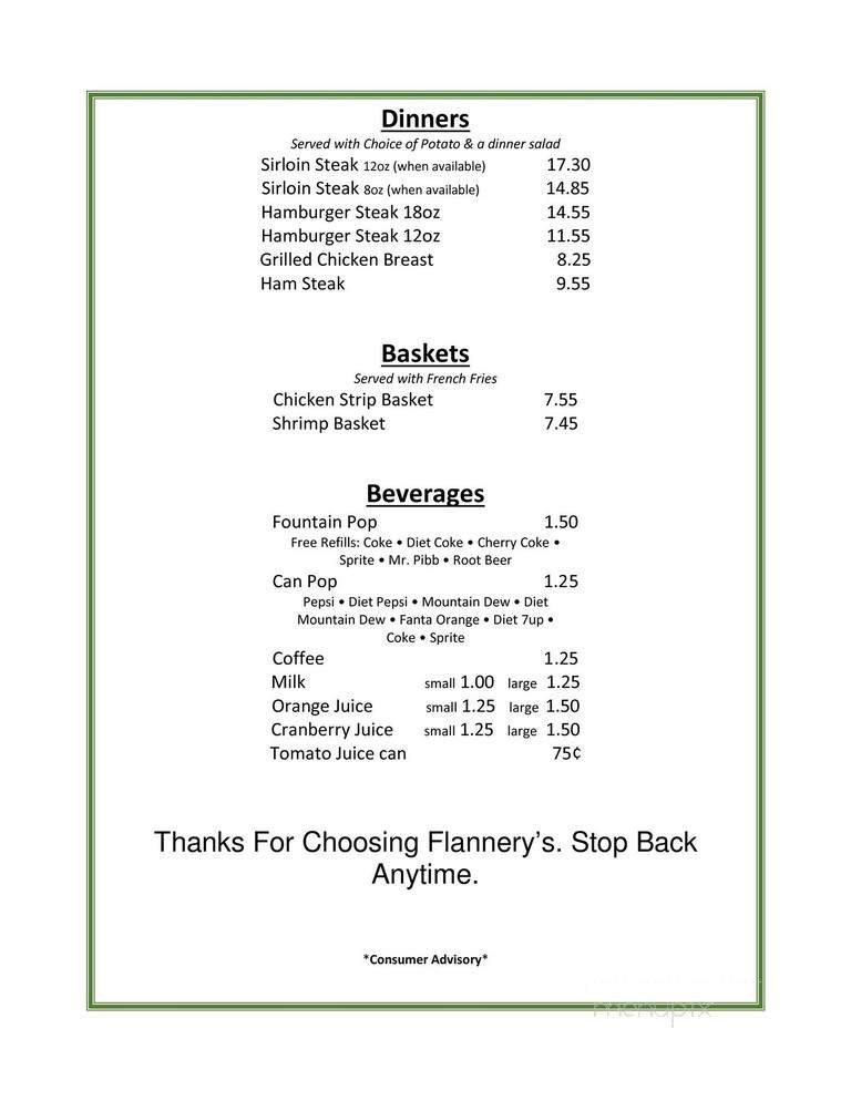 Pace's Pizza Pub - Elk Point, SD menu_pic