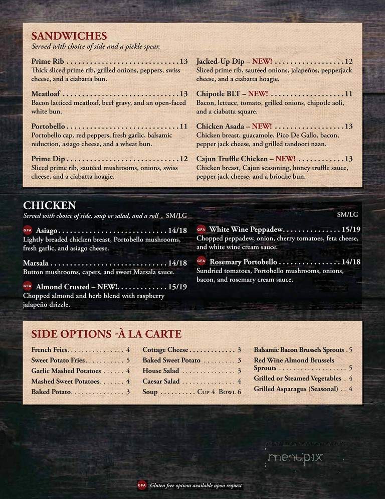 Ram & O'Hares - Brookings, SD menu_pic