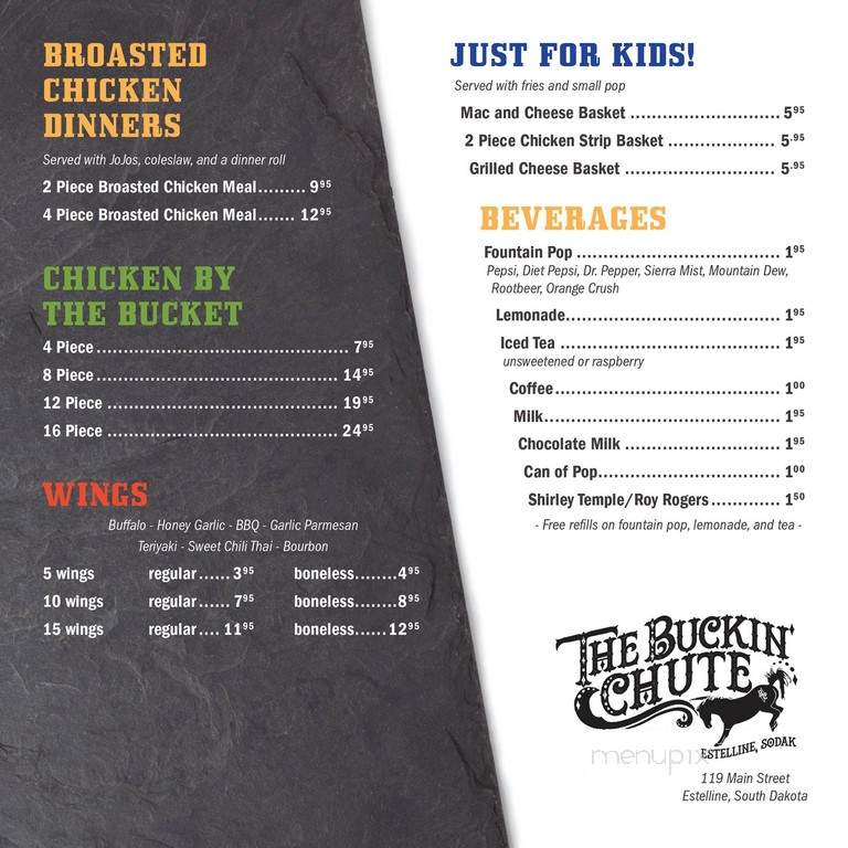 Red Carpet Steakhouse & Lounge - Estelline, SD menu_pic