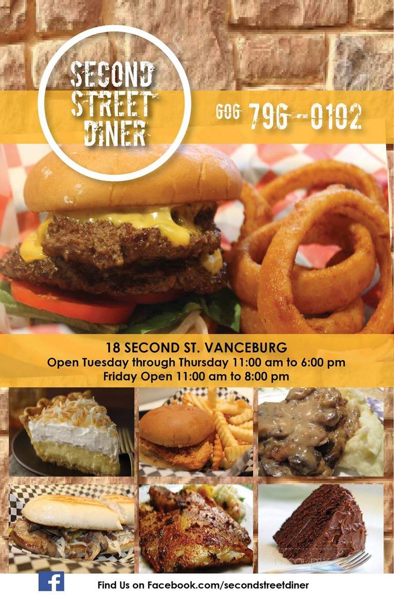 Second Street Diner - Madison, SD menu_pic