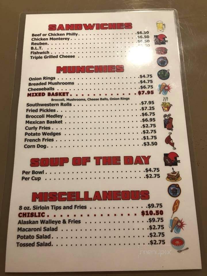 Upper Deck - Yankton, SD menu_pic