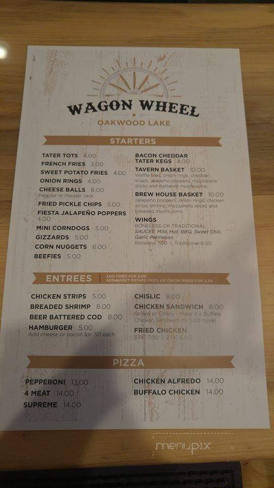 Wagon Wheel Resort - Bruce, SD menu_pic