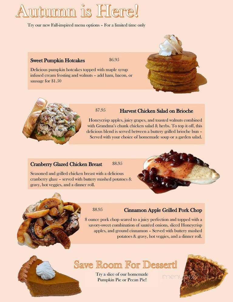 Yesterday's Cafe - Yankton, SD menu_pic