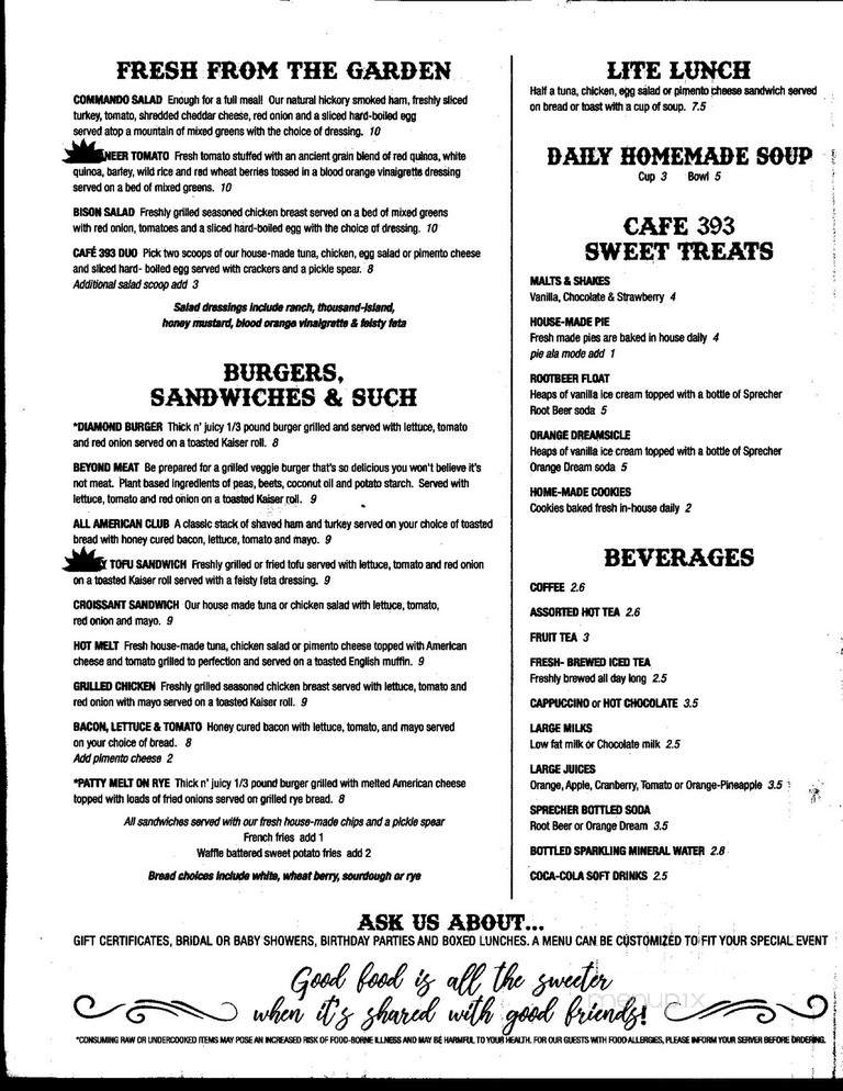 A-1 Restaurant - Hendersonville, TN menu_pic