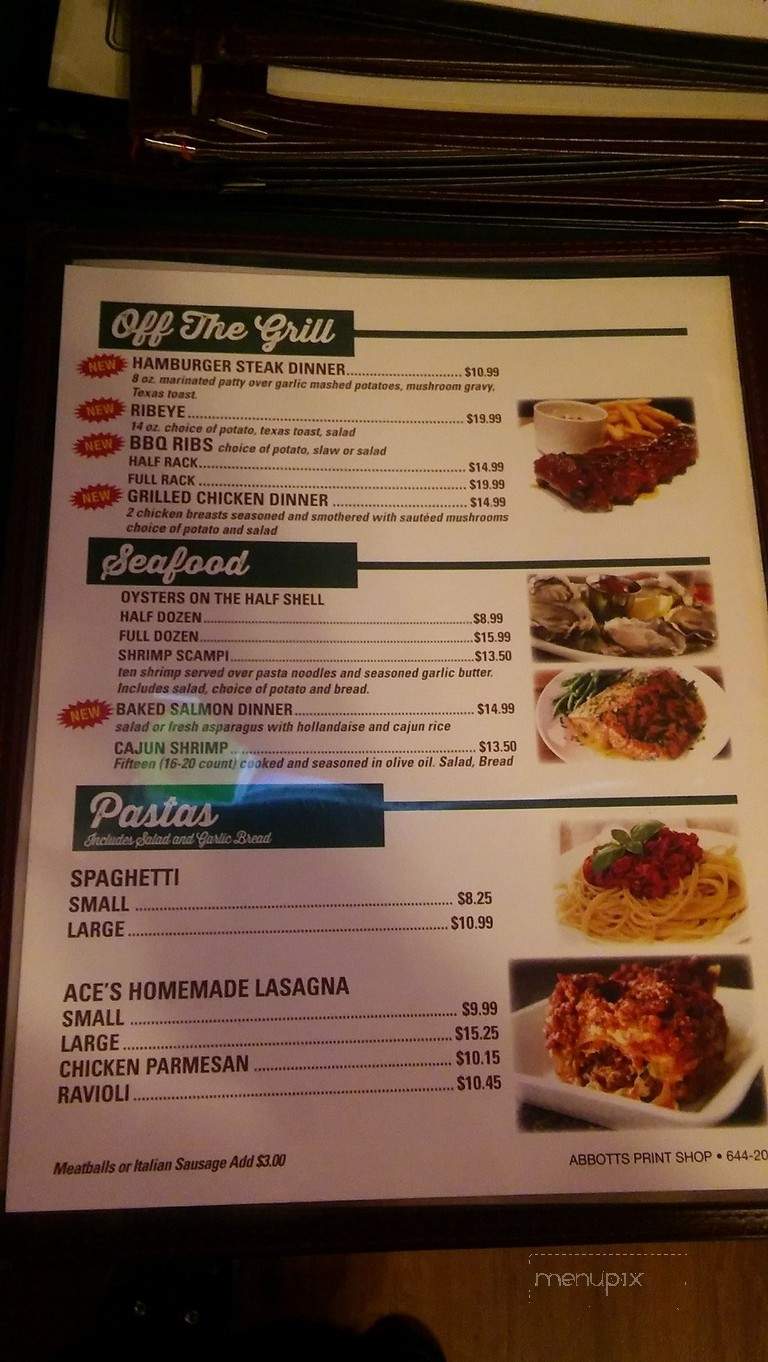Ace's - Paris, TN menu_pic