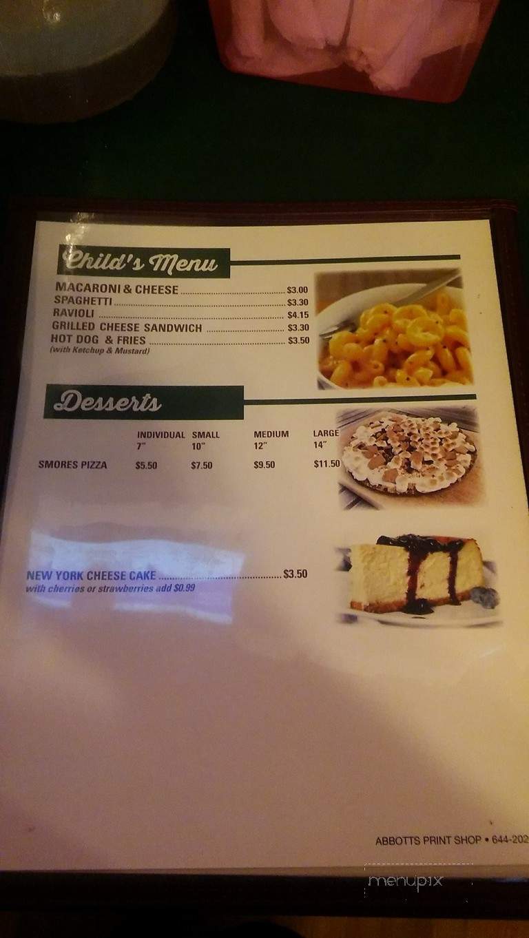 Ace's - Paris, TN menu_pic