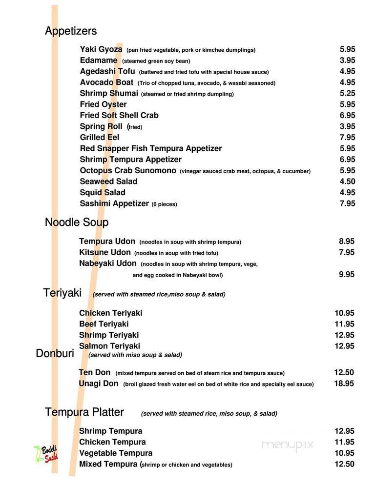 Bodeli Sushi Restaurant - Franklin, TN menu_pic