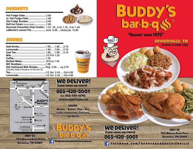 Buddy's Bar-B-Q - Kodak, TN menu_pic