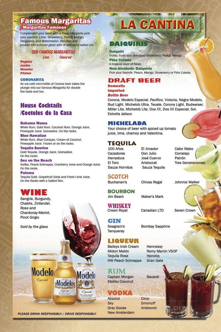 Cancun Mexican Restaurant & Cantina - Greeneville, TN menu_pic