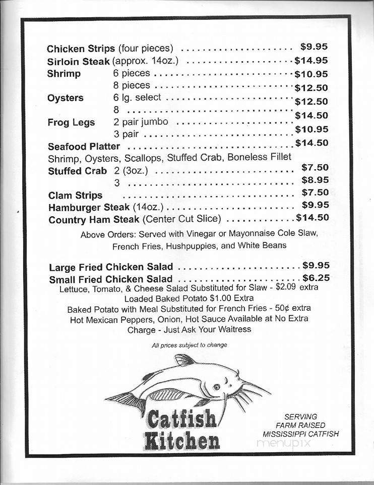 Catfish Kitchen - Burns, TN menu_pic
