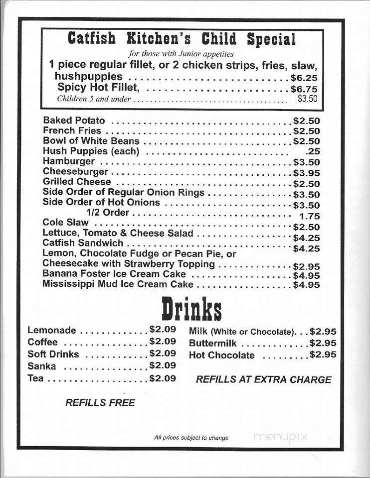 Catfish Kitchen - Burns, TN menu_pic