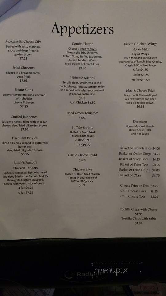 Charlie's Restaurant Lounge - Soddy Daisy, TN menu_pic