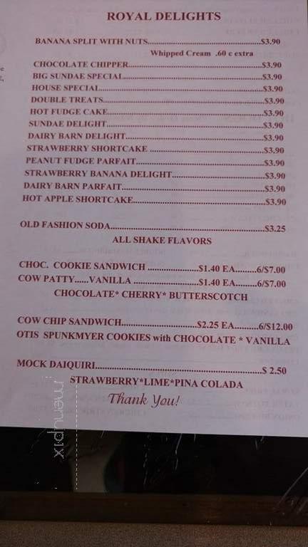 Dairy Barn - Athens, TN menu_pic