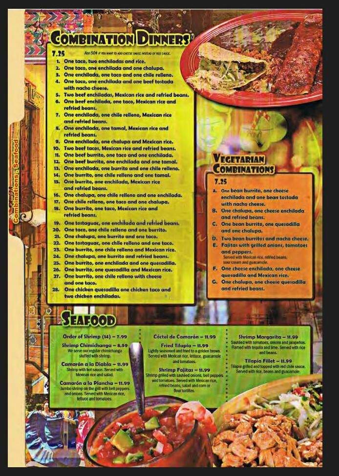 Dos Margaritas - Hendersonville, TN menu_pic