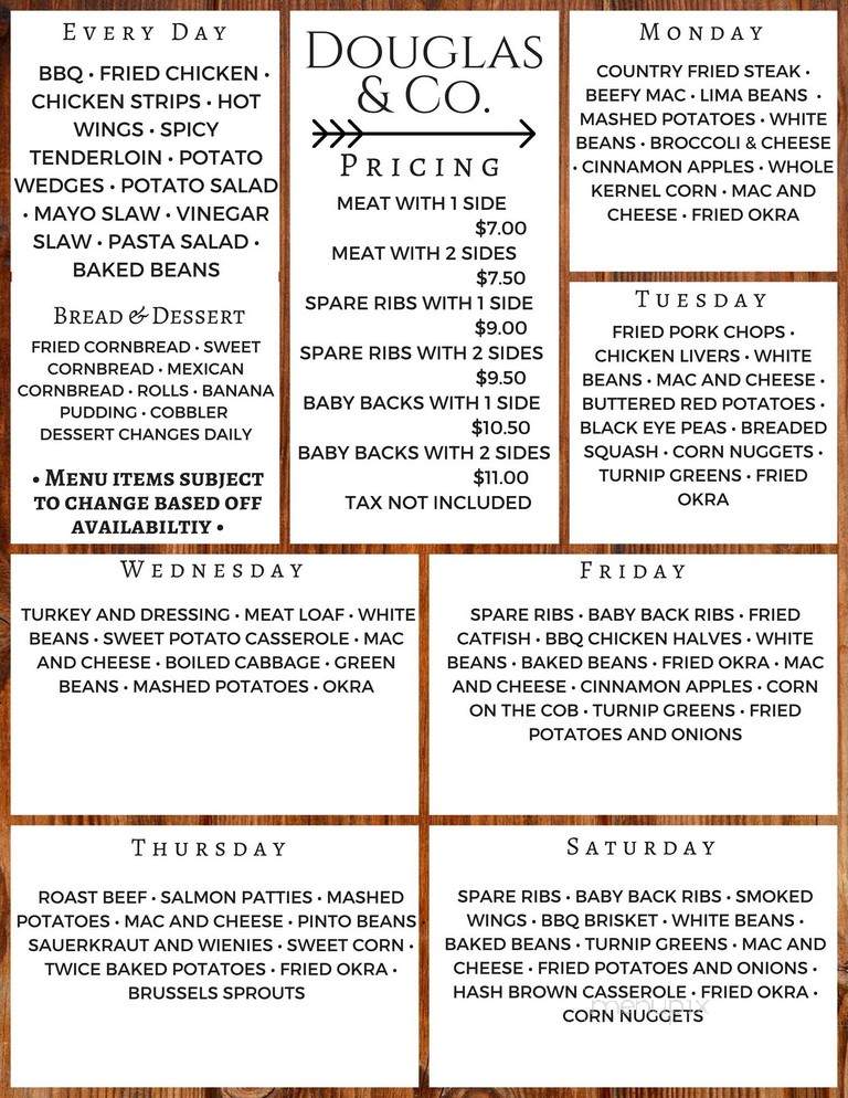 Douglas Amoco - Springfield, TN menu_pic