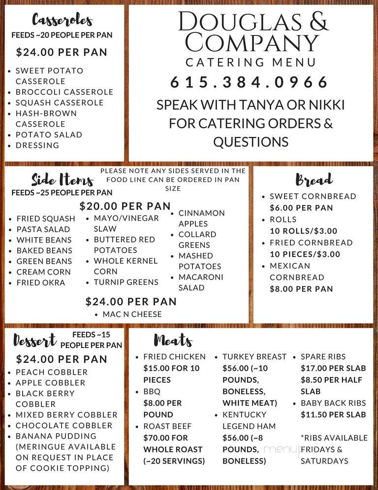 Douglas Amoco - Springfield, TN menu_pic