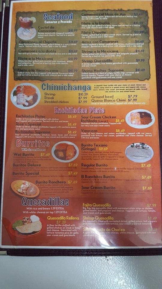El Ranchitos - Brownsville, TN menu_pic
