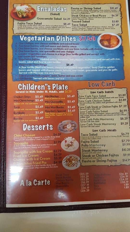 El Ranchitos - Brownsville, TN menu_pic