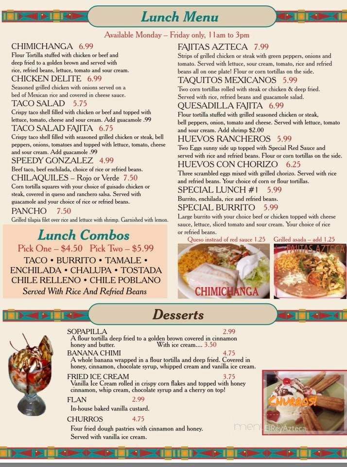 El Rey - Carthage, TN menu_pic