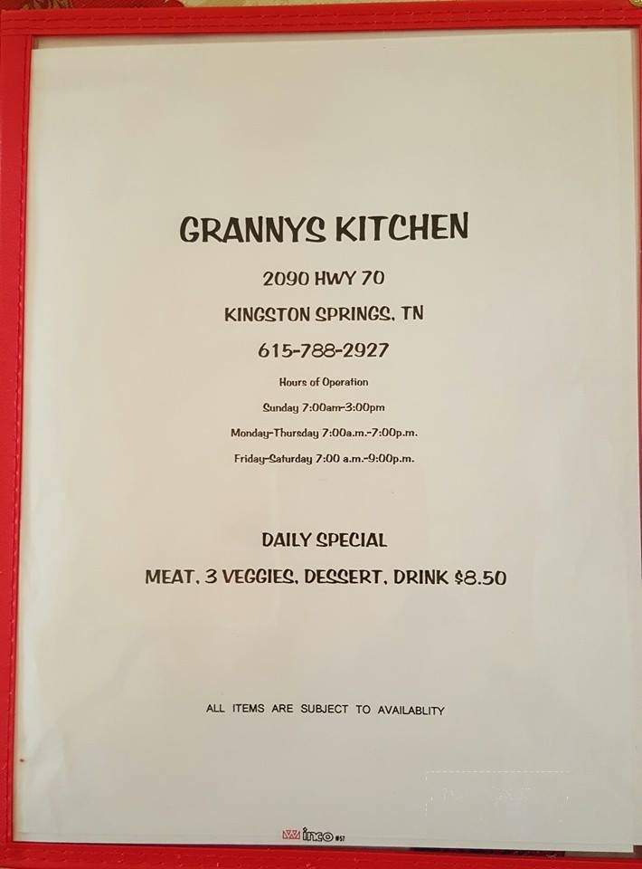 Granny's Kitchen - Parsons, TN