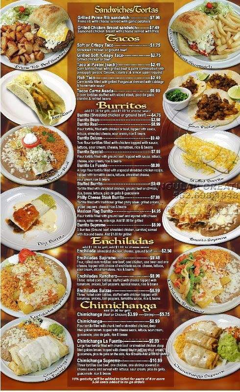 La Fuenta Mexican Restaurant - Pulaski, TN menu_pic