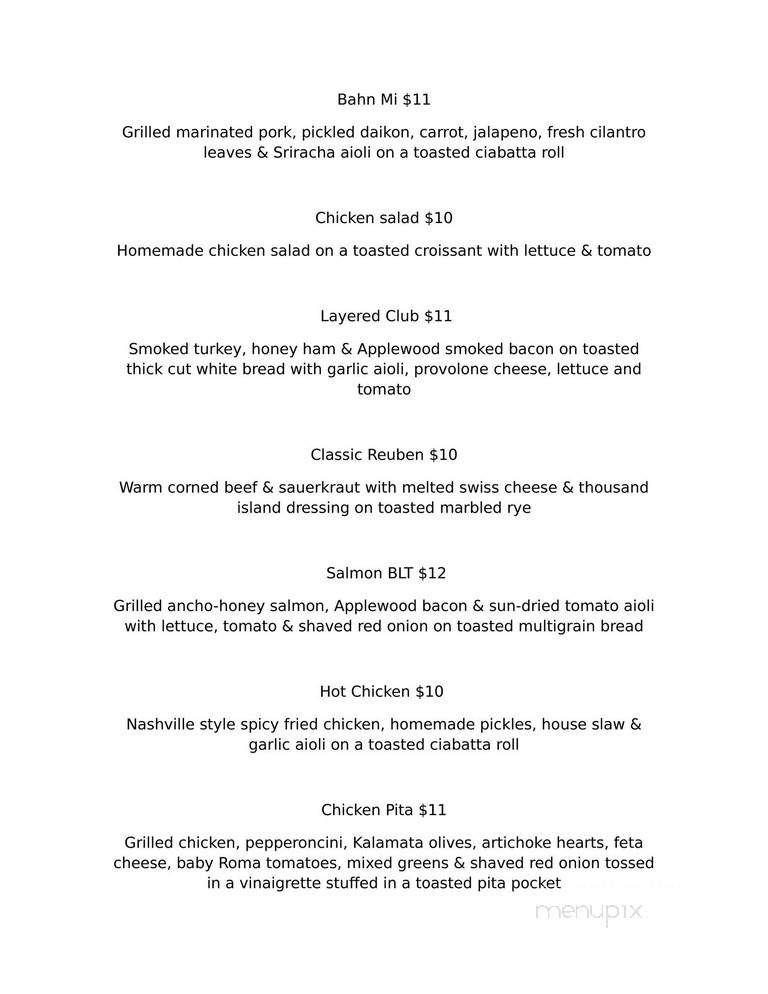 Looking Glass - Clarksville, TN menu_pic