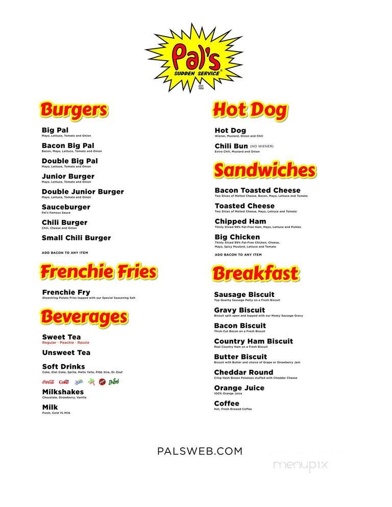 Pals Menu Prices How do you Price a Switches?