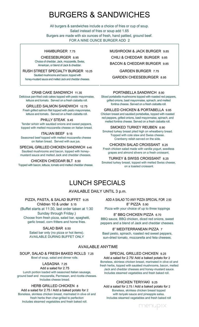 Rush Street Neighborhood Grill - Kingsport, TN menu_pic