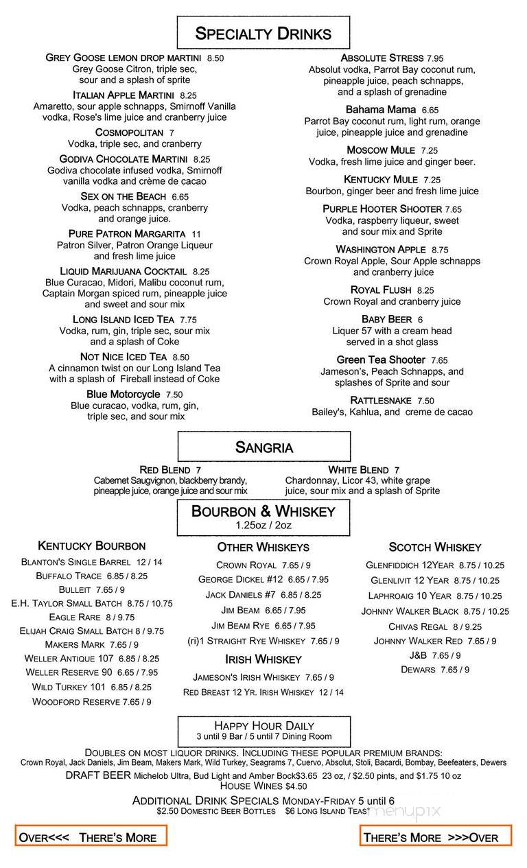 Rush Street Neighborhood Grill - Kingsport, TN menu_pic