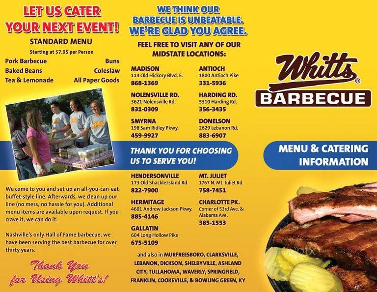 Whitt's Barbecue - Hendersonville, TN
