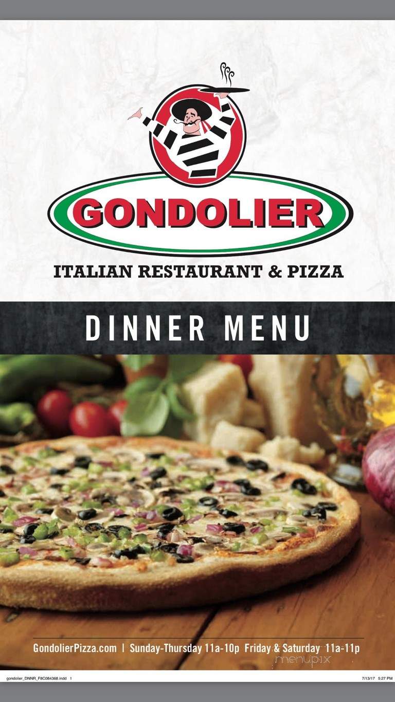 Gondolier Italian Restaurant & Pzz - Knoxville, TN menu_pic
