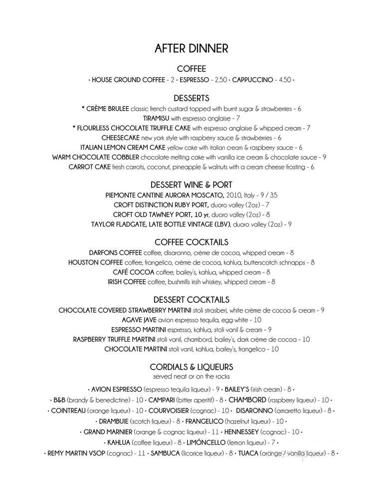 Darfons Restaurant & Lounge - Nashville, TN menu_pic