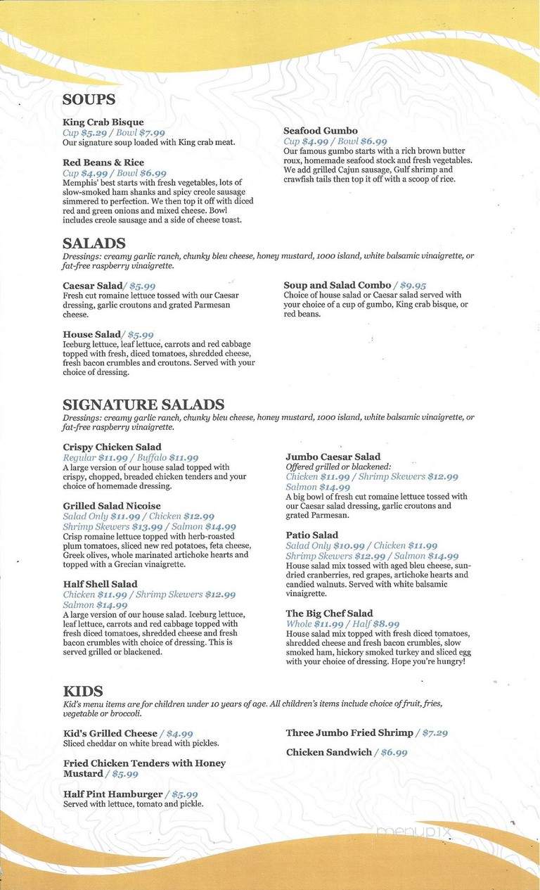 Half Shell - Memphis, TN menu_pic