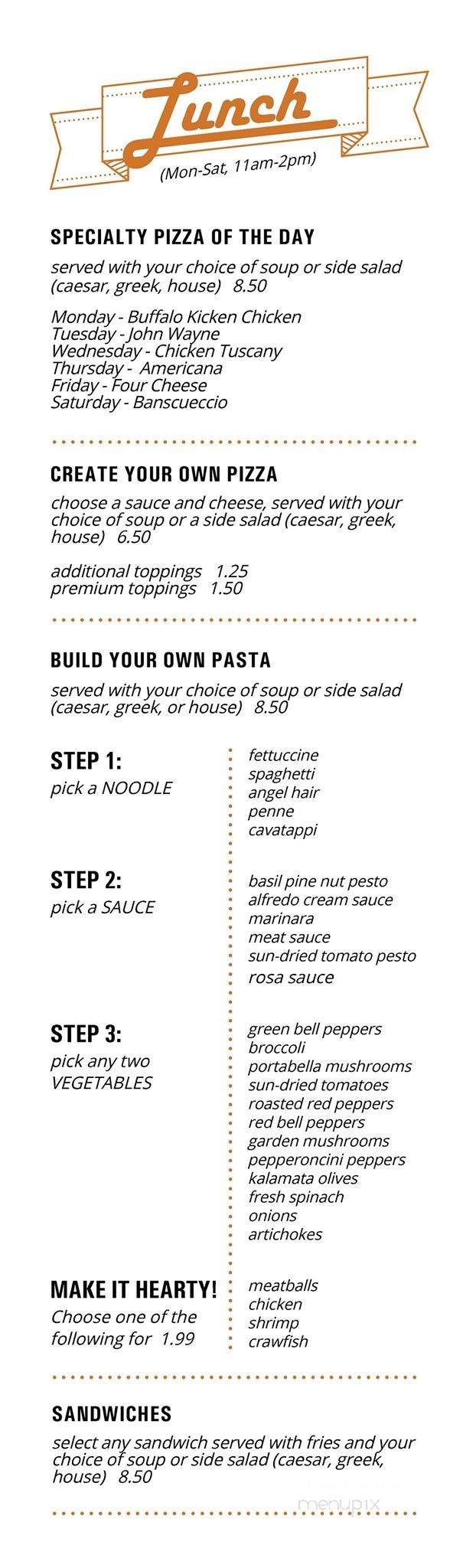 Old Venice Pizza Co - Memphis, TN menu_pic