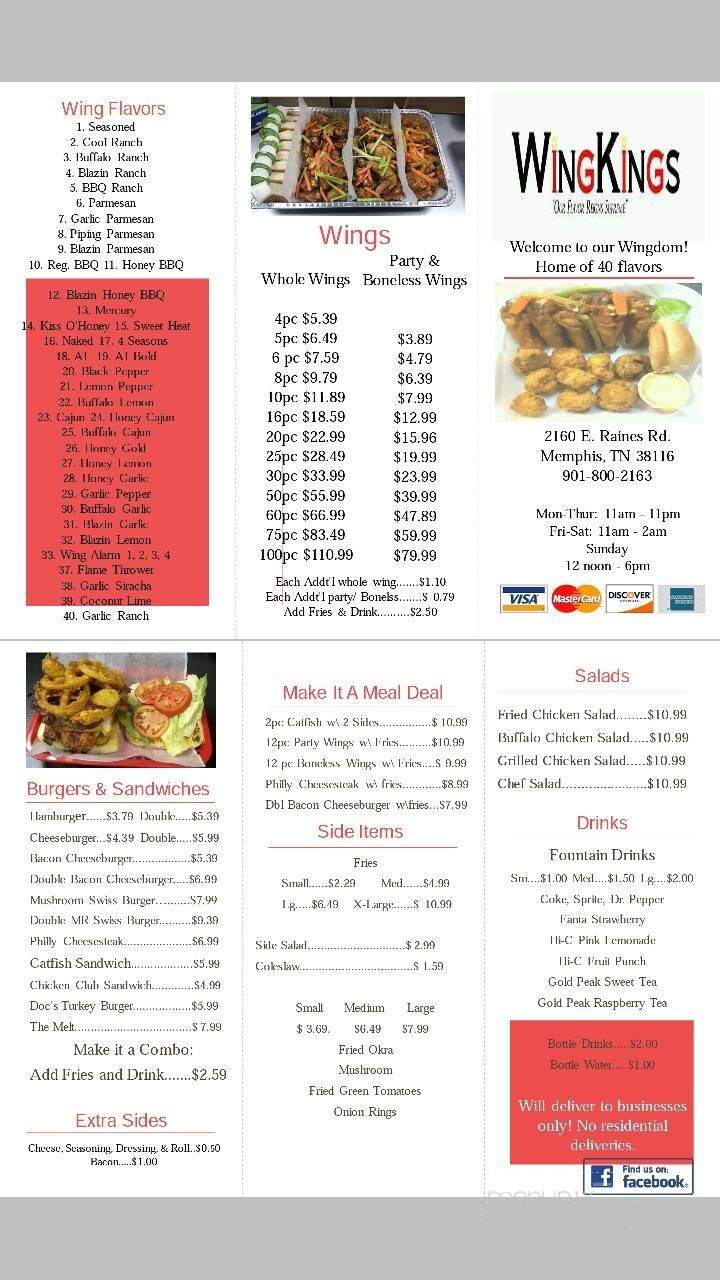 Wing King - Memphis, TN menu_pic