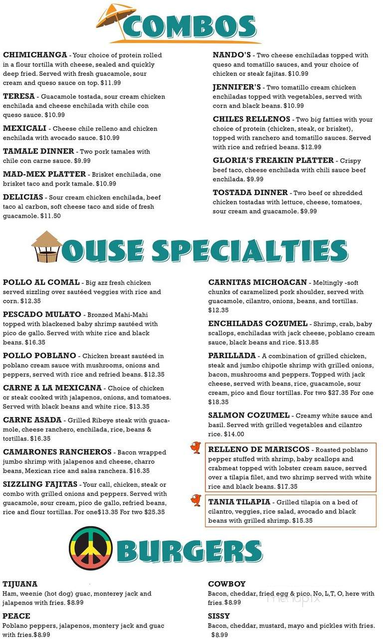Baja Mexican Grill - Grapevine, TX menu_pic