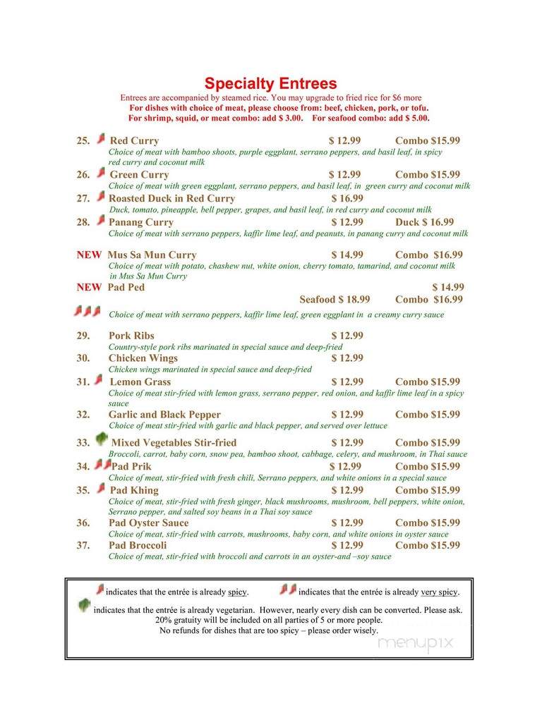 Bangkok Cuisine - Live Oak, TX menu_pic