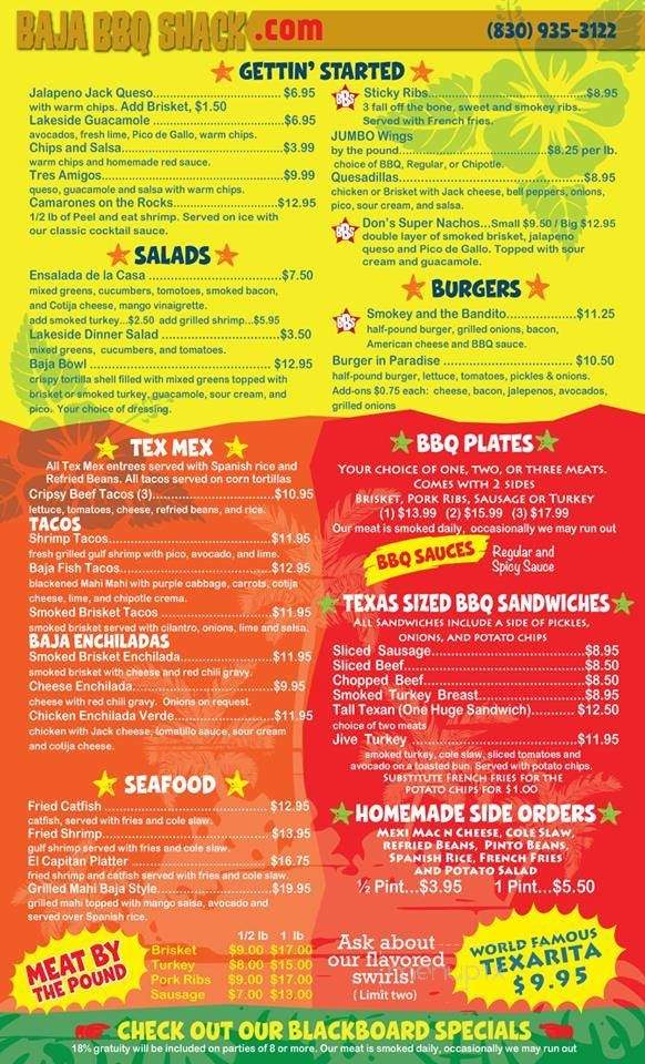 Bar B Que To Go - Canyon Lake, TX menu_pic