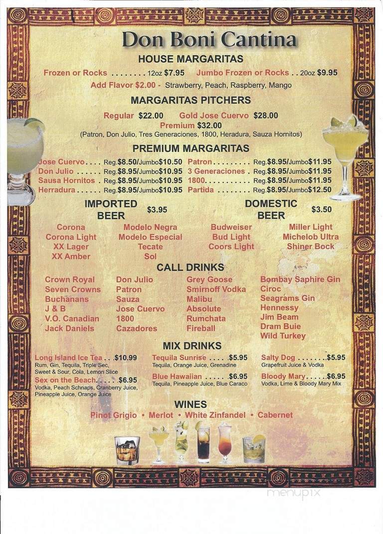 Casa Don Boni - Liberty, TX menu_pic