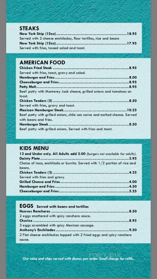 Casa Herrera - Abilene, TX menu_pic