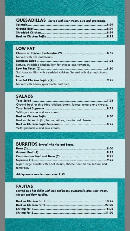 Casa Herrera - Abilene, TX menu_pic