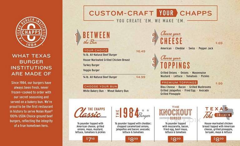 Chapps Cafe - Cedar Hill, TX menu_pic