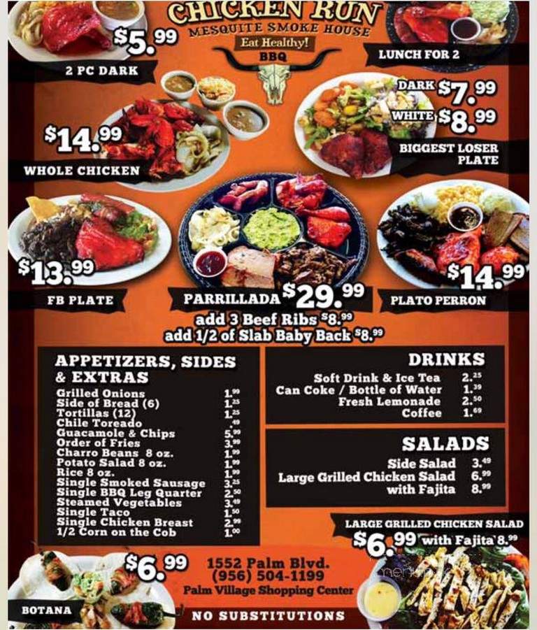 Chicken Run - Brownsville, TX menu_pic