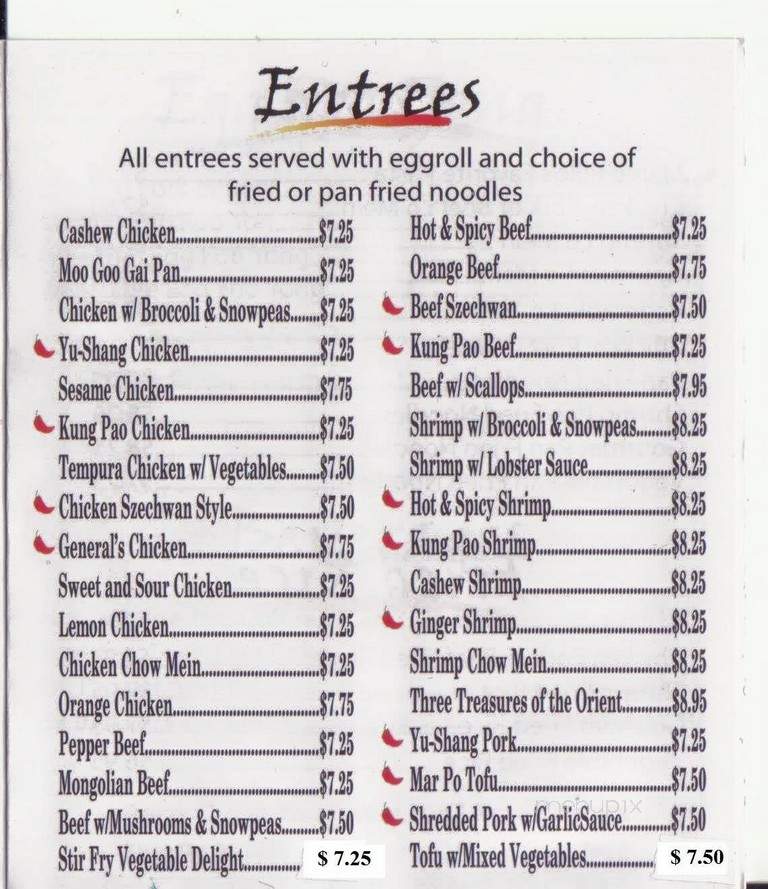 Chinese Kitchen Restaurant - San Angelo, TX menu_pic